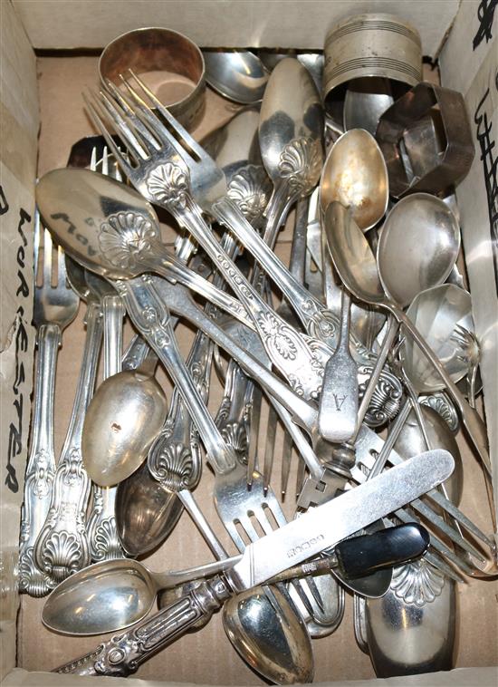Mixed silver cutlery